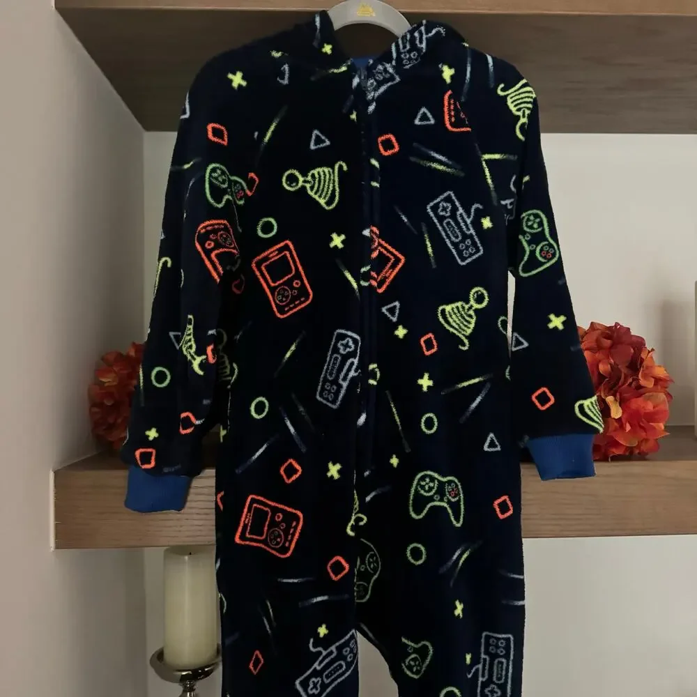Cat & Jack Fleece Zip Up Gaming Pajamas
